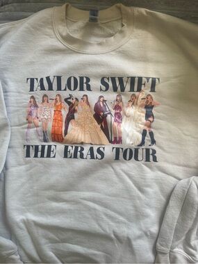 Taylor Swift The Eras Tour Crewneck Sweatshirt - Cream